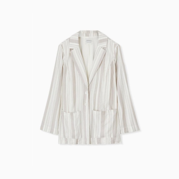 torrid Jackets & Blazers - Torrid Linen Blazer in Stripe